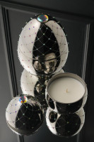 Свеча ароматическая 220гр.55ч."Bois de Roussie" серебряная