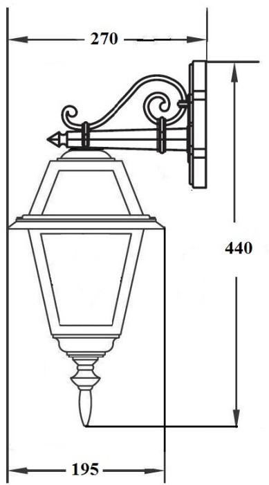 Настенный фонарь уличный FARO-FROST S 91102fS Bl Oasis Light