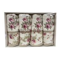 Набор салфеток 30х50см.4шт."Lady Roses" крем Maison Dor