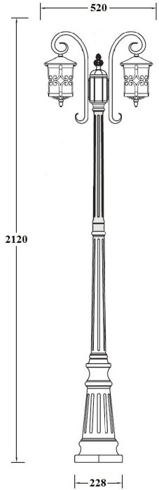 Наземный фонарь FRANKFURT 15859A/18 Gb Oasis Light