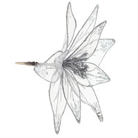 Цветок искусственный "Пуансеттия" (на клипсе), L23 W23 H12 см