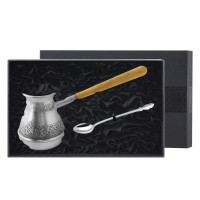 Набор для кофе посереб. 2 пр. + футляр Набор для кофе посереб. 2 пр. + футляр