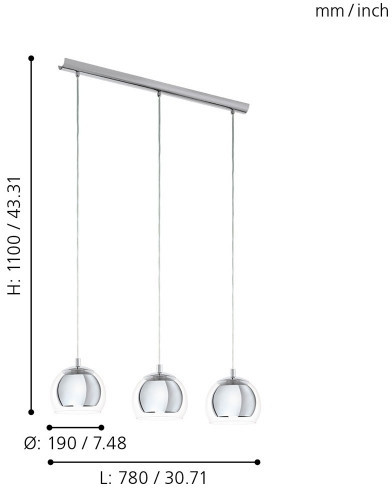 Подвесной светильник Rocamar 94593 Eglo