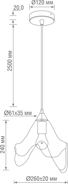 Подвесной светильник Tango S111055.1PN Donolux