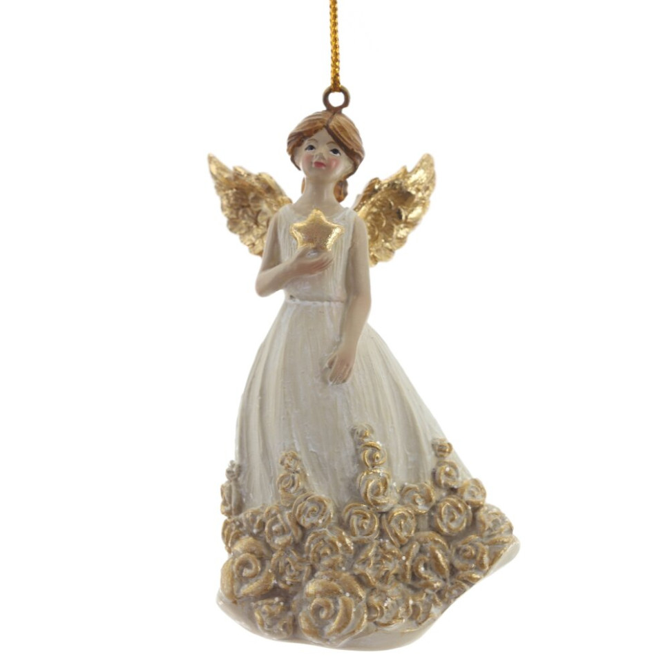 Фигурка декоративная подвесная "Ангел",   L5 W3,5 H9,5 см, 2в.
