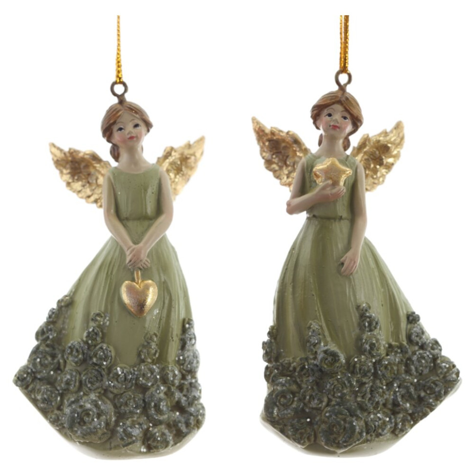 Фигурка декоративная подвесная "Ангел",   L5 W3,5 H9,5 см, 2в.