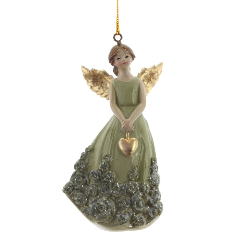 Фигурка декоративная подвесная "Ангел",   L5 W3,5 H9,5 см, 2в.