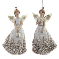 Фигурка декоративная подвесная "Ангел",   L5 W3,5 H9,5 см, 2в.