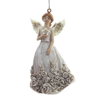 Фигурка декоративная подвесная "Ангел",   L5 W3,5 H9,5 см, 2в.
