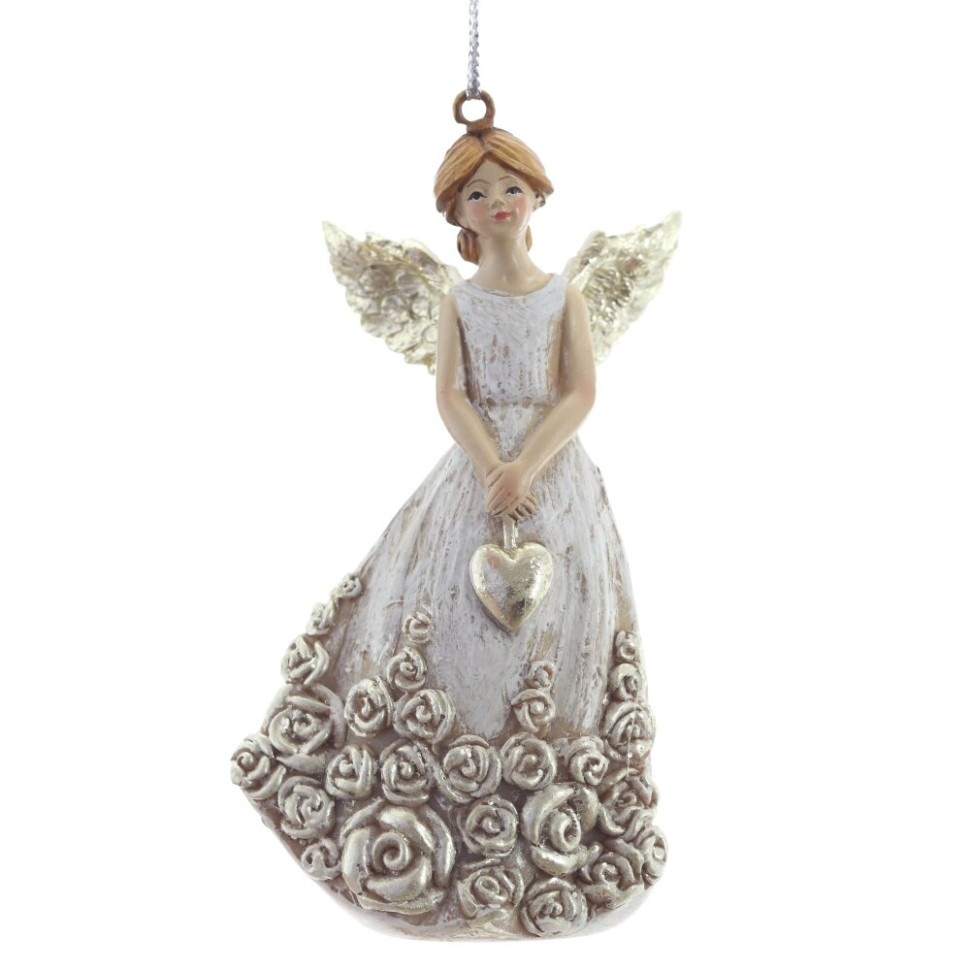 Фигурка декоративная подвесная "Ангел",   L5 W3,5 H9,5 см, 2в.