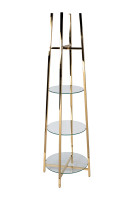 Стеллаж прозрачное стекло/золото Стеллаж прозрачное стекло/золото
