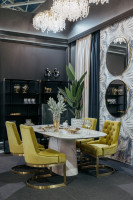 Стул на металлическом каркасе оливковый