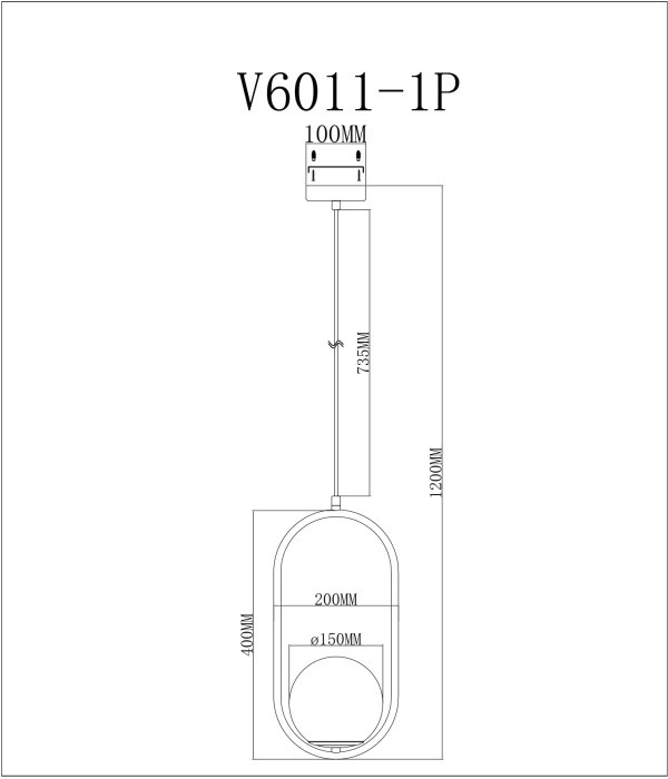 Подвесной светильник Klaster V6011-1P Moderli
