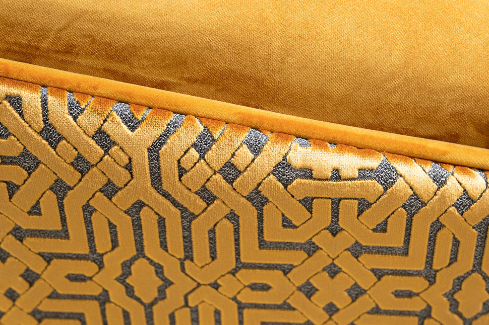 Диван Trevi трехместный раскладной оранжевый с кантом