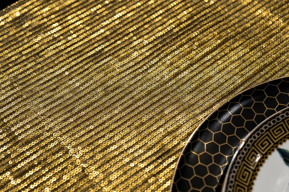 Текстильная подставка "Аурум" золотая