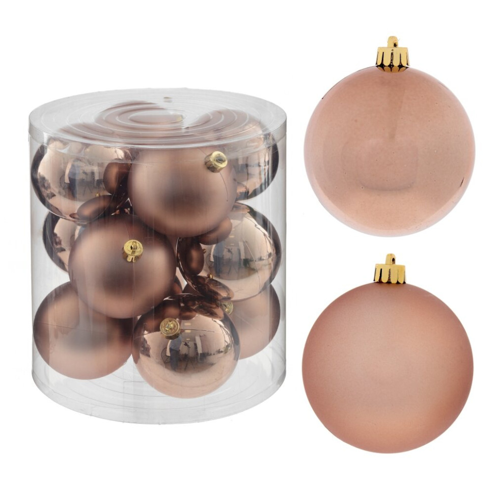 Набор из 12шт Украшение новогоднее "Шар", D 8 см, L19 W19 H21,5 см