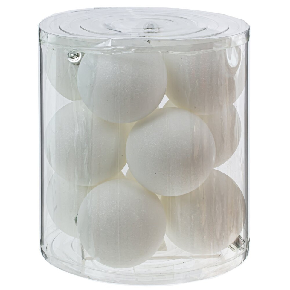 Набор из 12шт Украшение новогоднее "Шар", D 8 см, L19 W19 H21,5 см