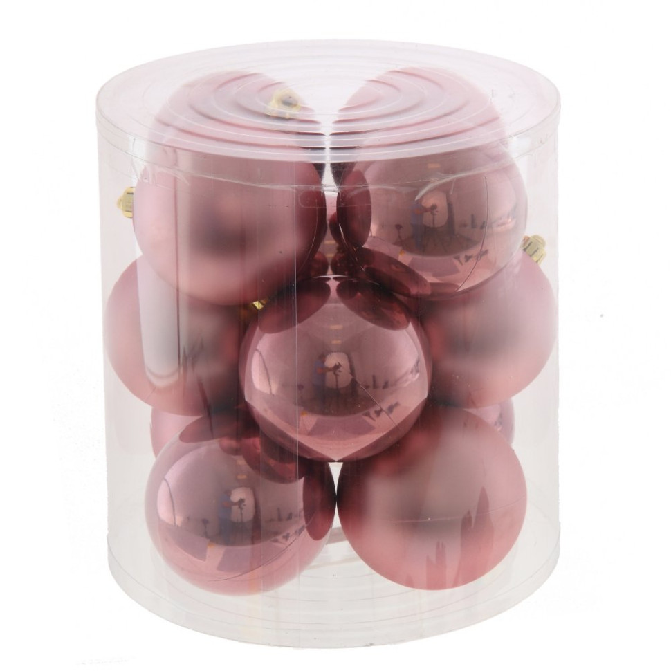 Набор из 12шт Украшение новогоднее "Шар", D 8 см, L19 W19 H21,5 см