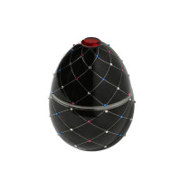 Свеча ароматическая 450гр.70ч."Bois de Roussie" черно-серебряная