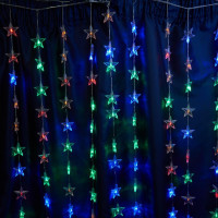 Светодиодная гирлянда Feron Занавес Звездочки 230V разноцветная 8 режимов CL25 48609 Светодиодная гирлянда Feron Занавес Звездочки 230V разноцветная 8 режимов CL25 48609
