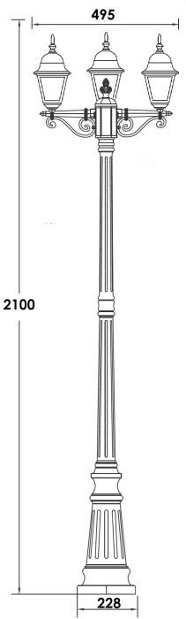 Наземный фонарь QUADRO S 79909SB Gb Oasis Light