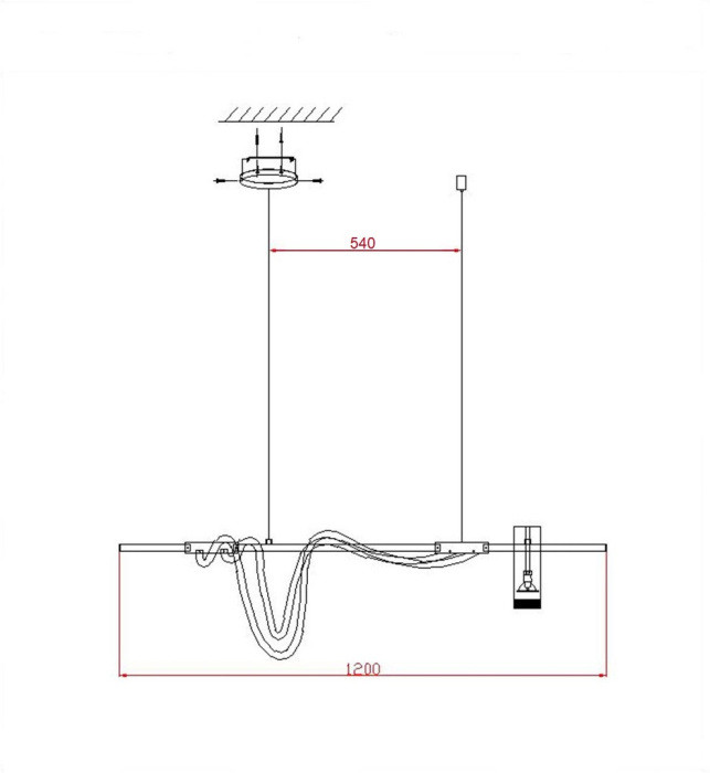 Подвесной светильник Кайли 08039K-120A,19 Kink Light