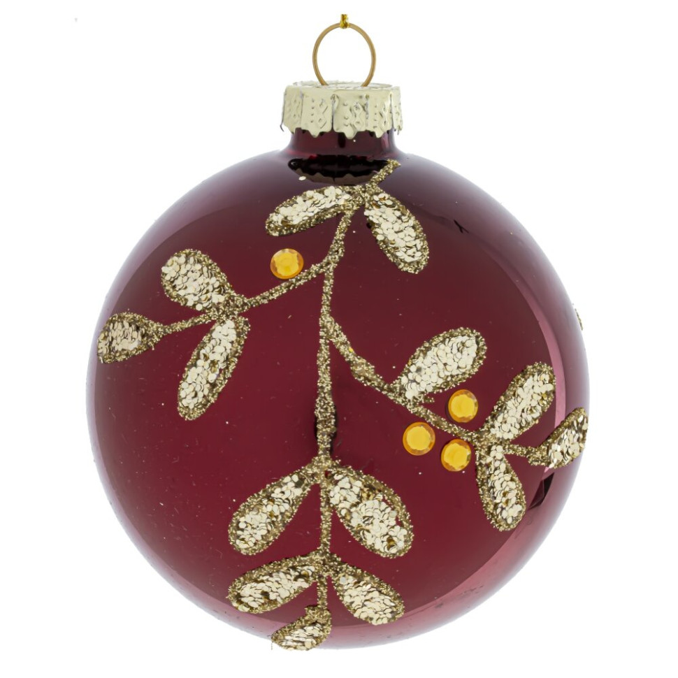 Набор из 12шт Украшение новогоднее "Шар", D 8 см, L35 W25 H8,5 см