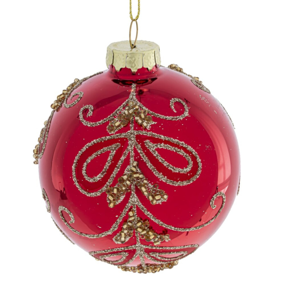 Набор из 12шт Украшение новогоднее "Шар", D 8 см, L35 W25 H8,5 см