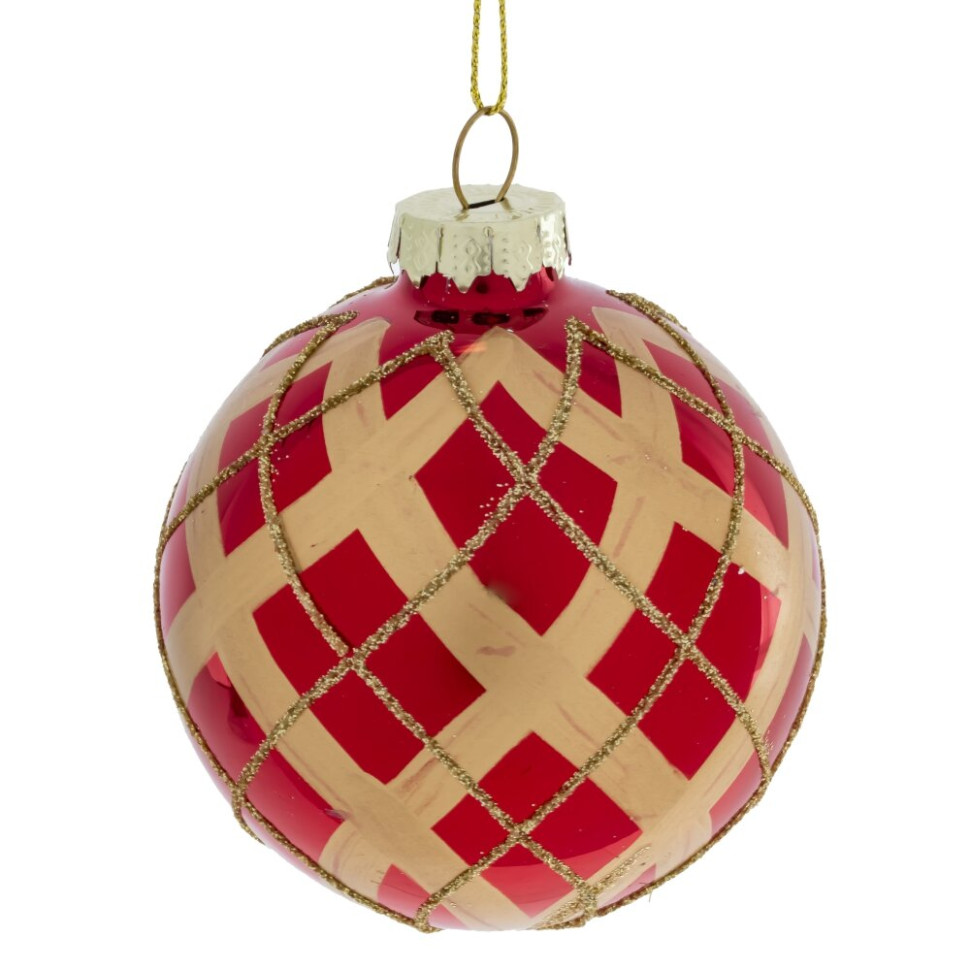 Набор из 12шт Украшение новогоднее "Шар", D 8 см, L35 W25 H8,5 см