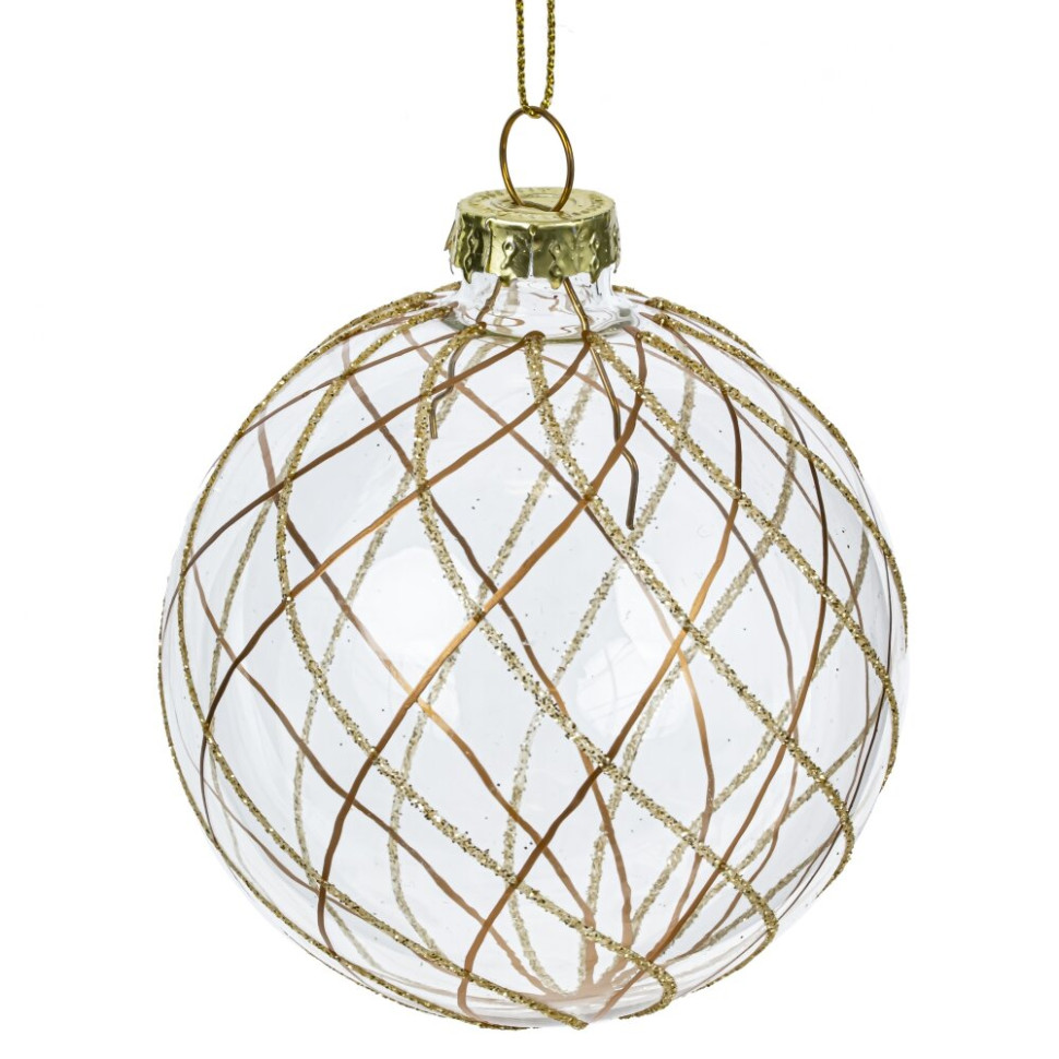 Набор из 12шт Украшение новогоднее "Шар", D 8 см, L35 W25 H8,5 см