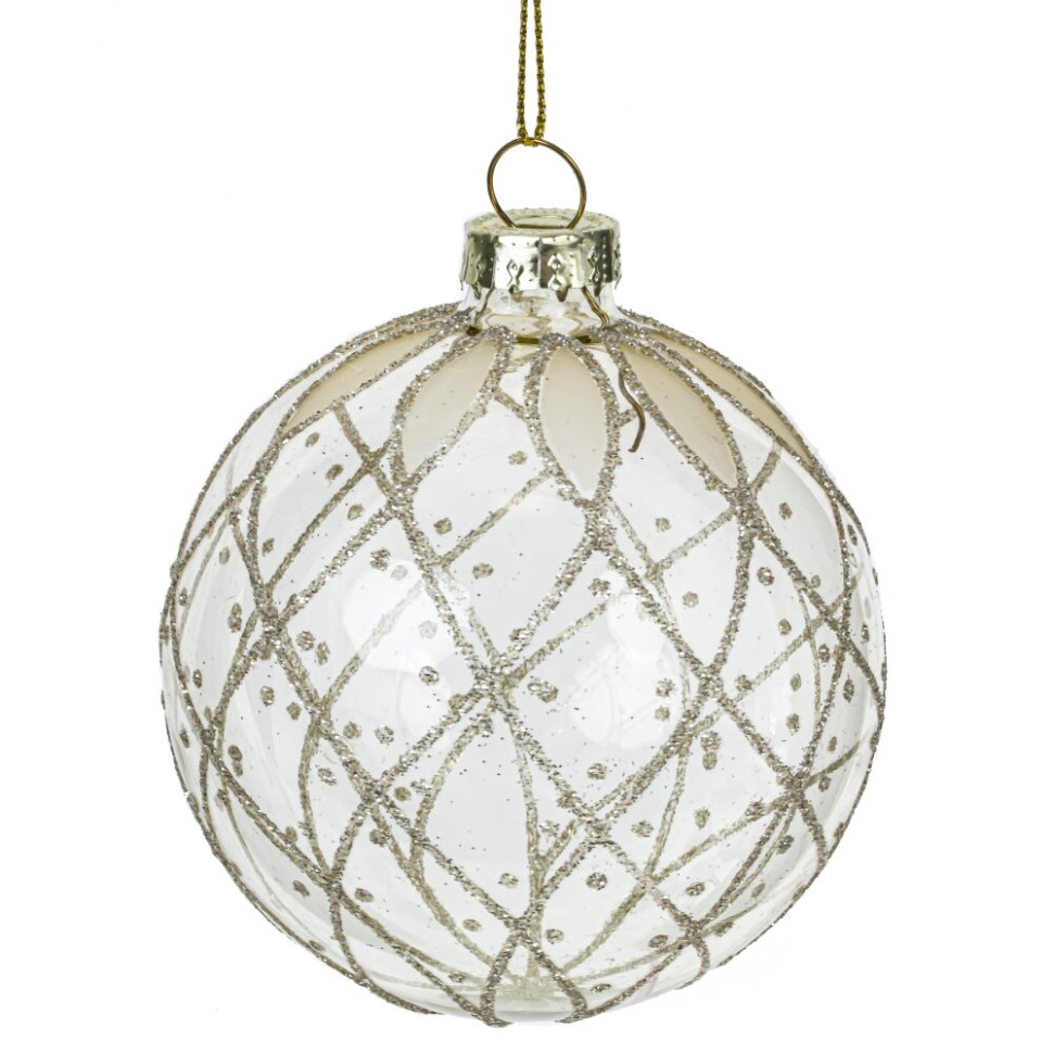 Набор из 12шт Украшение новогоднее "Шар", D 8 см, L35 W25 H8,5 см