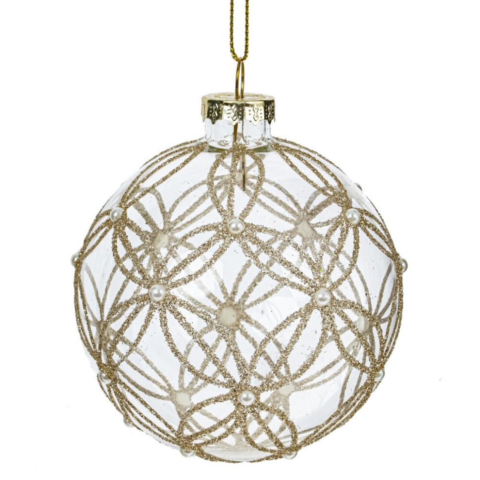 Набор из 12шт Украшение новогоднее "Шар", D 8 см, L35 W25 H8,5 см