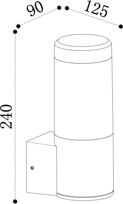 Настенный светильник уличный Koln O590WL-L8B4K Maytoni