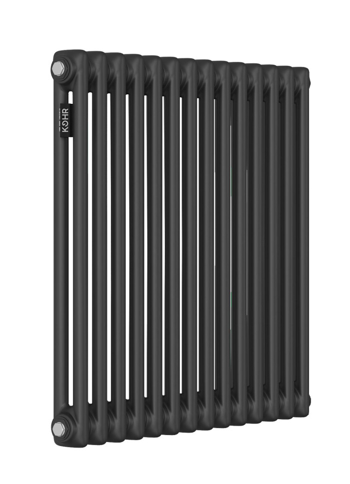 Стальной трубчатый радиатор Kohr Heim 2057/14 секций с боковым подключением 3/4 черный
