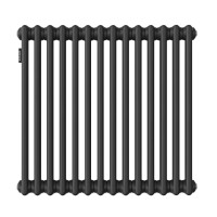 Стальной трубчатый радиатор Kohr Heim 2057/14 секций с боковым подключением 3/4 черный