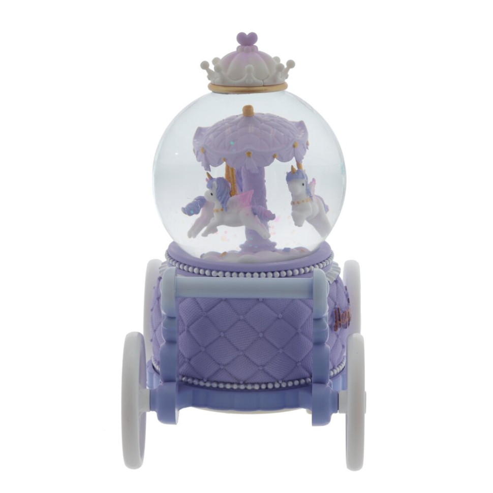 Фигурка декоративная "Карусель" в стекл шаре (муз, подсвет, вьюга, 2xAAA н/п), D8 см, L17 W9 H17 см