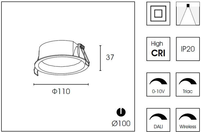 Точечный светильник DB85 DB8504NR DeLight Collection