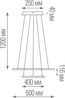 Подвесной светильник Nimbo S111024/2SQ 75W Black In Donolux
