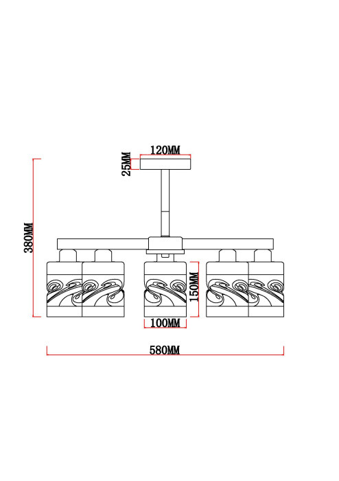 Потолочная люстра Olivia MR1821-5C MyFar