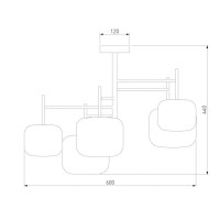 Потолочная люстра Eurosvet Jar 70128/5 золото