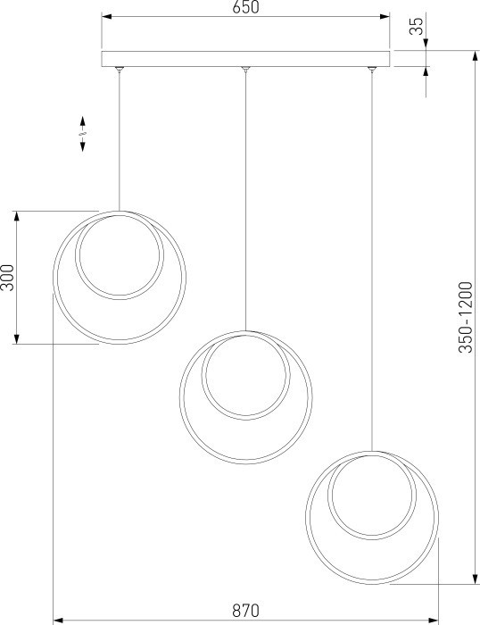 Подвесной светильник Flow 90308/3 черный Eurosvet