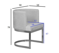 Стул на металлическом каркасе светло-бежевый