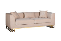 Диван Lucerne трехместный велюровый бежевый Диван Lucerne трехместный велюровый бежевый