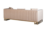 Диван Lucerne трехместный велюровый бежевый Диван Lucerne трехместный велюровый бежевый