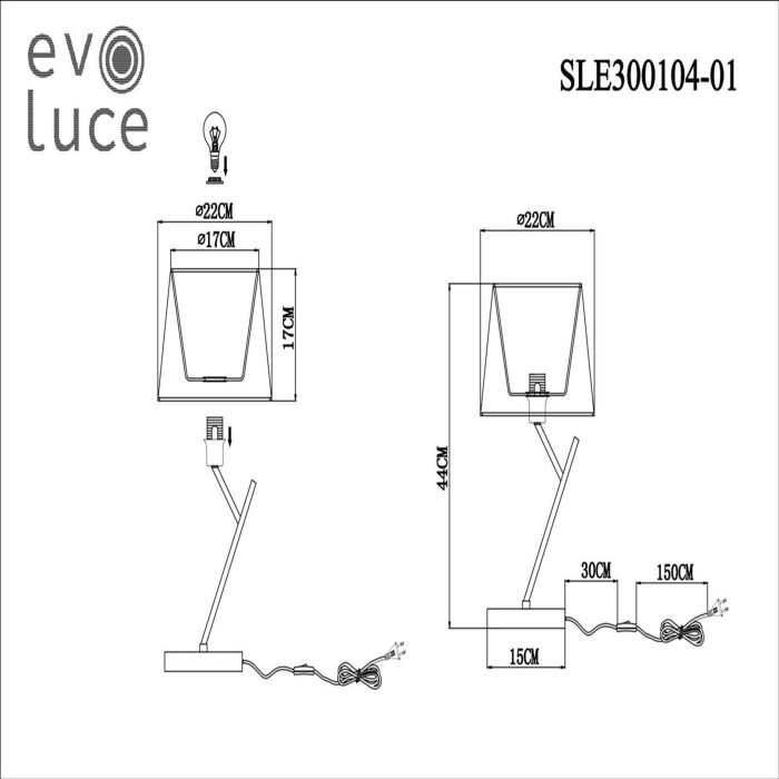 Интерьерная настольная лампа Denice SLE300104-01 Evoluce