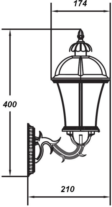 Настенный фонарь уличный ROMA S 95201S/15 Bl Oasis Light
