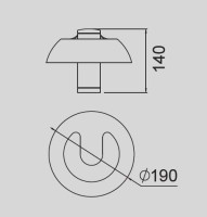 Настенный светильник уличный  W2253S Gr Oasis Light