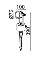 Грунтовый светильник W12636 Gr Oasis Light Грунтовый светильник W12636 Gr Oasis Light