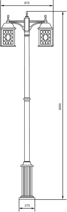 Наземный фонарь LONDON L 64810LA/A2/09 DOWN Bl Oasis Light