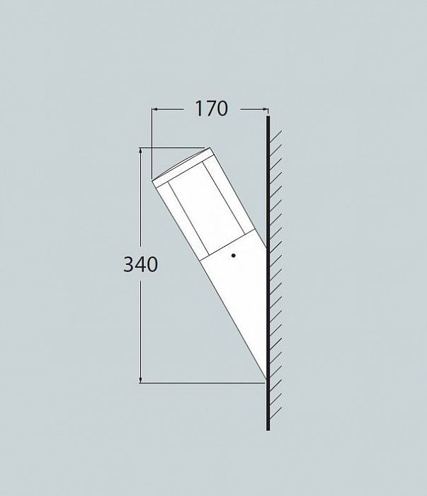 Настенный светильник уличный Carlo DR1.571.000.AXU1L Fumagalli